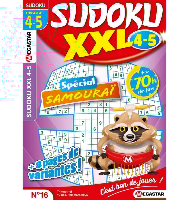 Sudoku XXL 4-5 Numéro 16 Sudoku XXL 4-5 Numéro 16