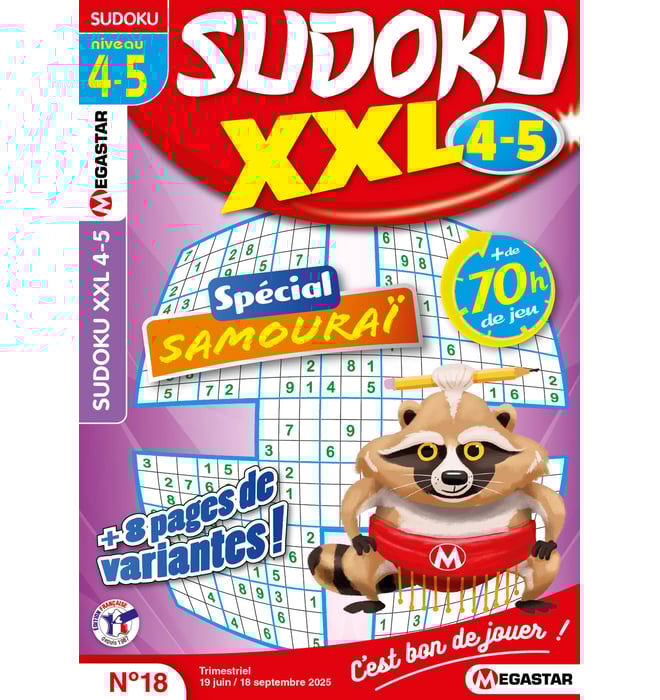 Sudoku XXL 4-5 Numéro 18 Sudoku XXL 4-5 Numéro 18