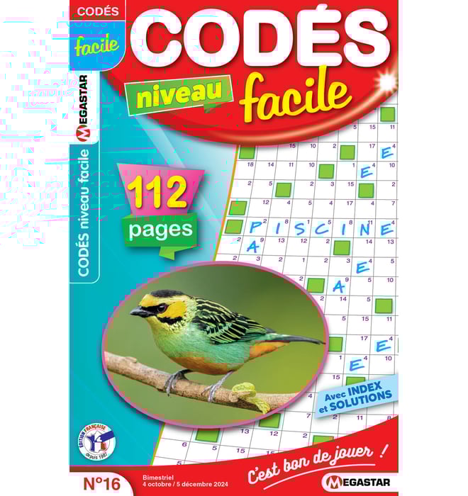Codés niveau facile Numéro 16 Codés niveau facile Numéro 16