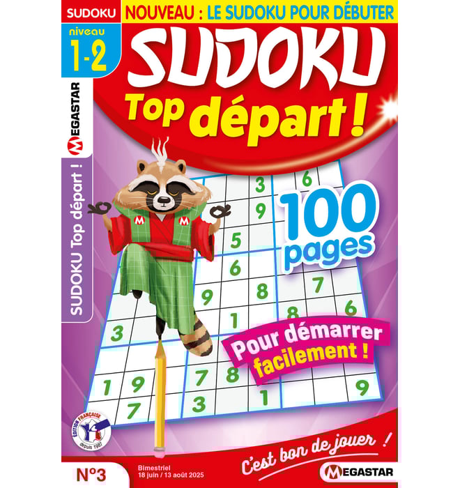 Sudoku Top départ ! Numéro 3 Sudoku Top départ ! Numéro 3