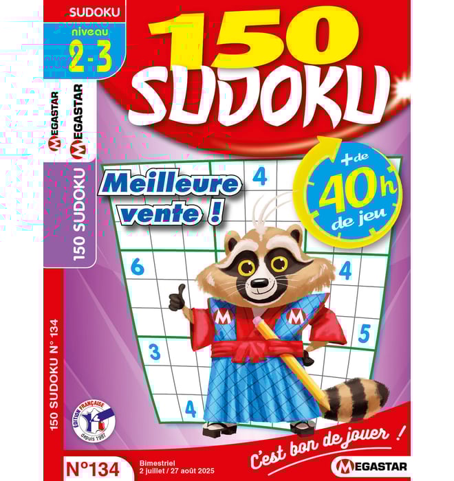 150 Sudoku Numéro 134 150 Sudoku Numéro 134