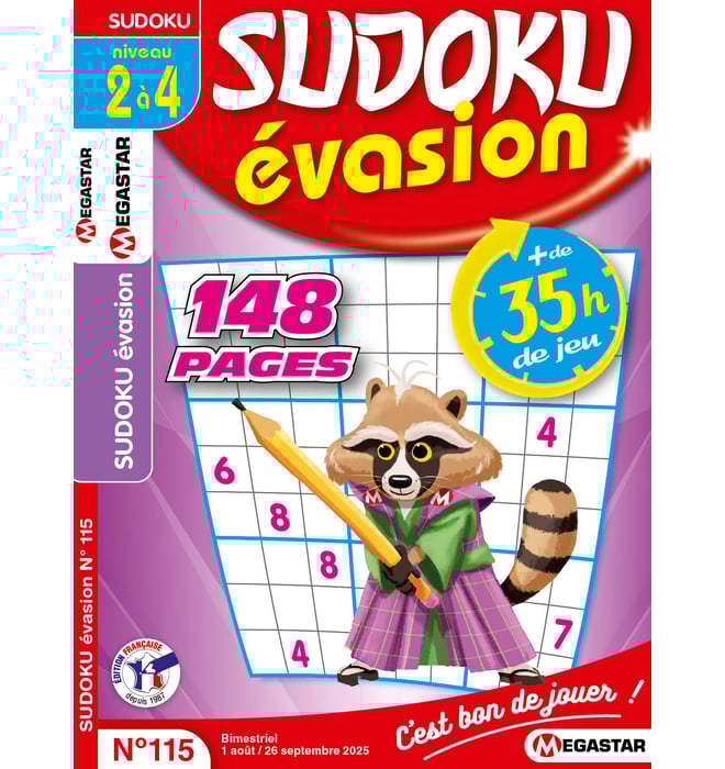 Sudoku évasion Numéro 115 Sudoku évasion Numéro 115