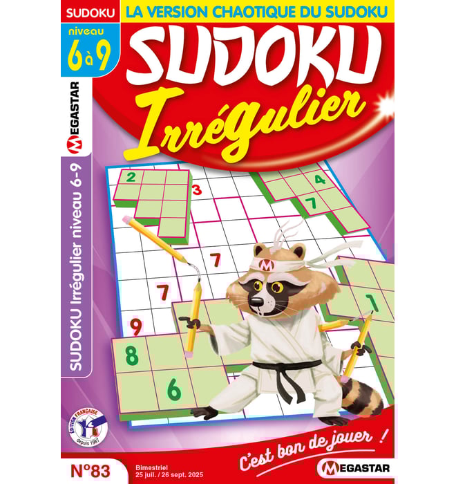 Sudoku Irrégulier Numéro 83