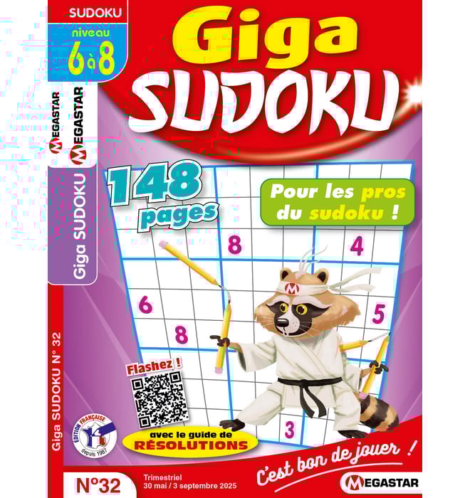Giga Sudoku niv 6 à 8 Numéro 32 Giga Sudoku niv 6 à 8 Numéro 32