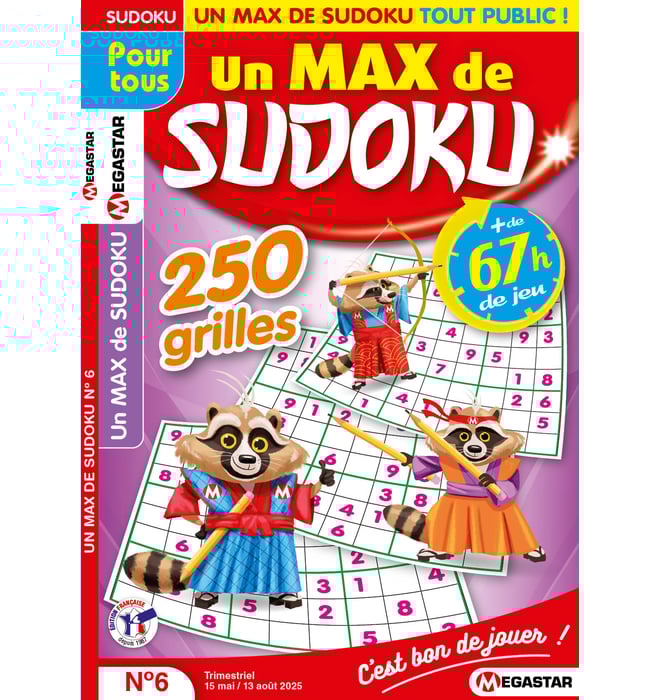 Un max de sudoku Numéro 6 Un max de sudoku Numéro 6