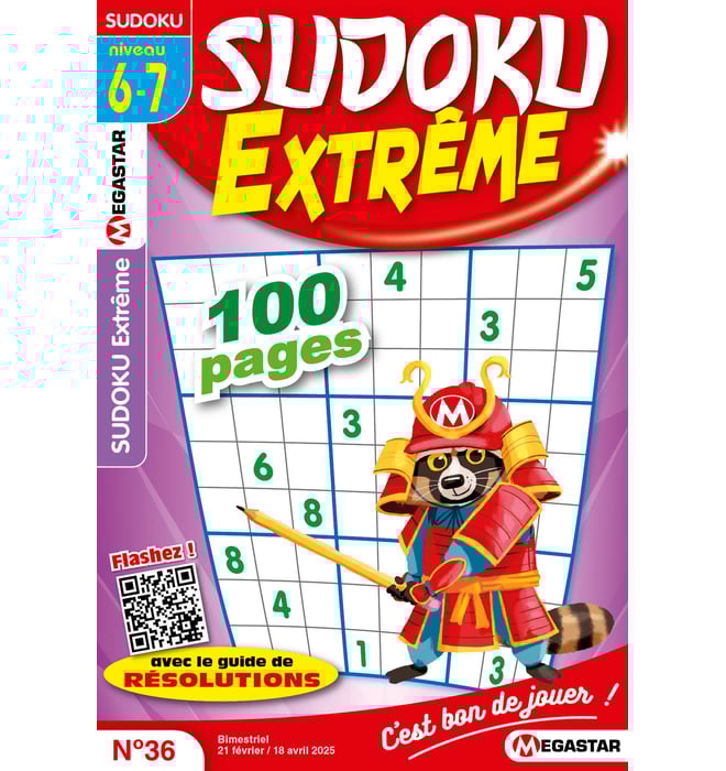 Sudoku Extrême Numéro 36 Sudoku Extrême Numéro 36