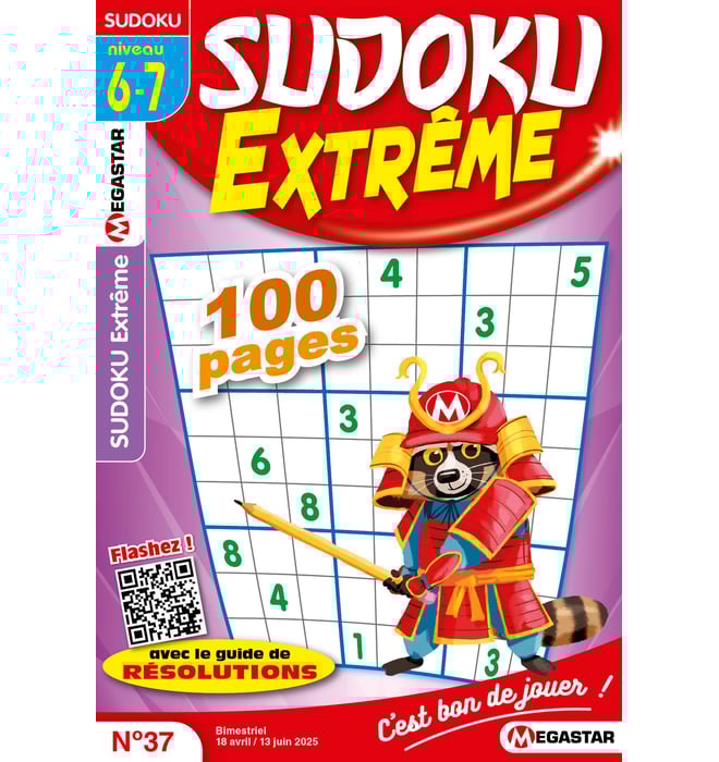 Sudoku Extrême Numéro 37 Sudoku Extrême Numéro 37