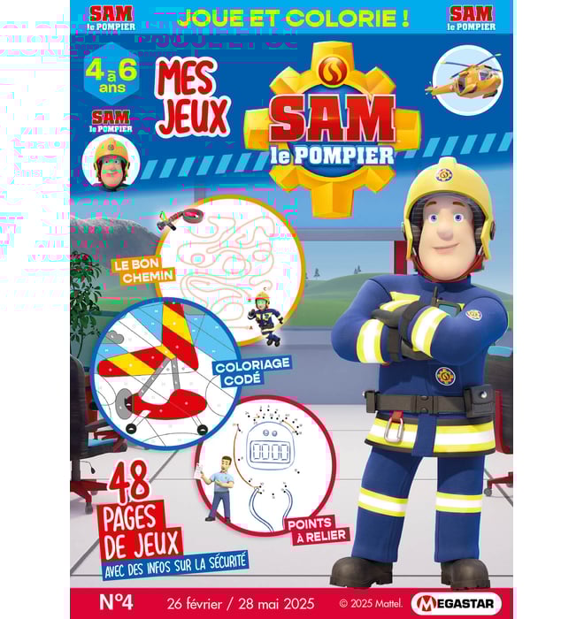 Mes jeux Sam le pompier 4 à 6 ans Numéro 4 Mes jeux Sam le pompier 4 à 6 ans Numéro 4
