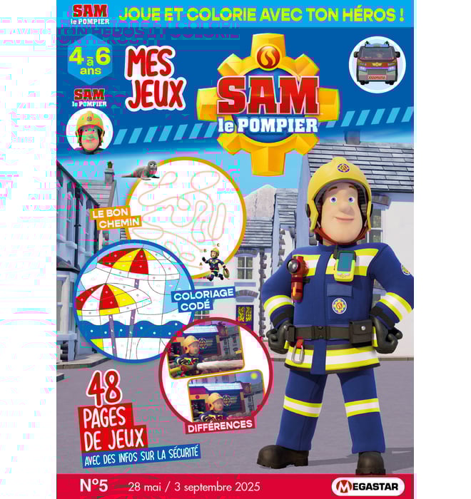 Mes jeux Sam le pompier 4 à 6 ans Numéro 5 Mes jeux Sam le pompier 4 à 6 ans Numéro 5