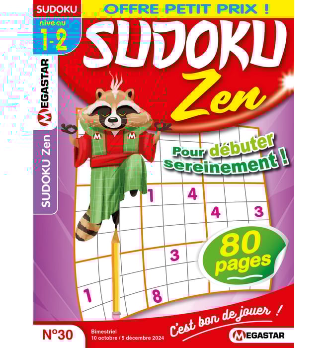 Sudoku Zen Numéro 30 Sudoku Zen Numéro 30