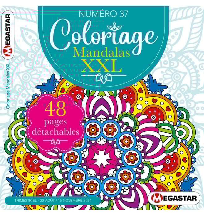 Coloriage Mandalas XXL Numéro 37 Coloriage Mandalas XXL Numéro 37