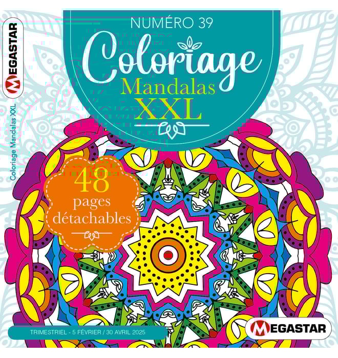 Coloriage Mandalas XXL Numéro 39 Coloriage Mandalas XXL Numéro 39