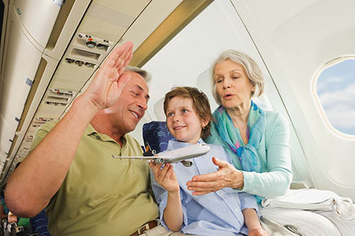 Occuper enfant dans l'avion